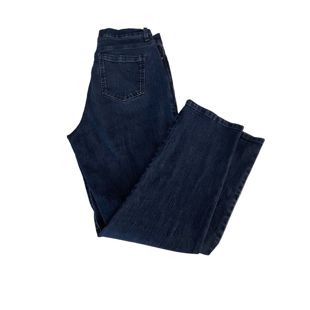 Gloria Vanderbuilt Womens 12 Jeans Amanda Cropped Ankle Dark Wash Faded Denim
